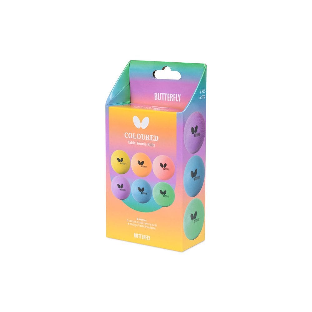 Butterfly Coloured Balls (Pack of 6) - NEW